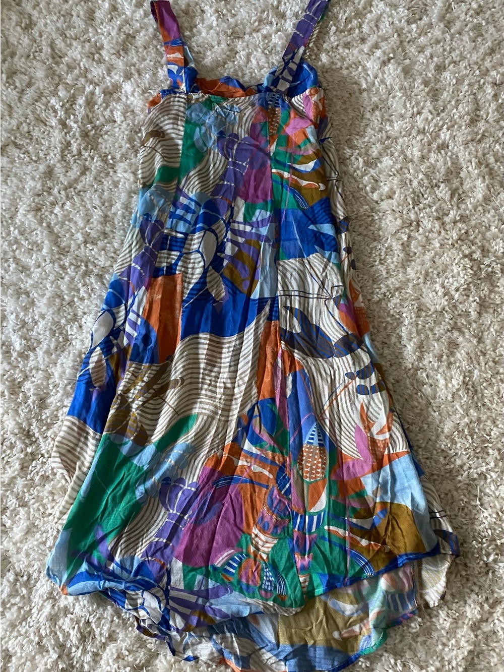 Anthropologie Celandine Beaded Market Stall Multi-Color Printed Maxi Dress - Picture 5 of 7